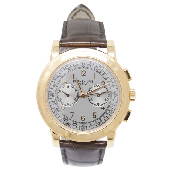 Patek Philippe Pre-Owned Chronograph Complications Rose Gold Silver Dial [WITH BOX] 42mm