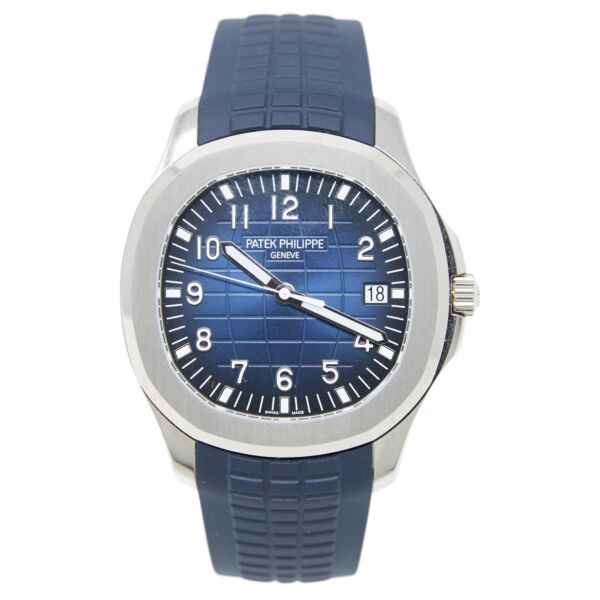 Patek Philippe Aquanaut White Gold Blue Dial on Rubber Strap [with PAPERS] 2021