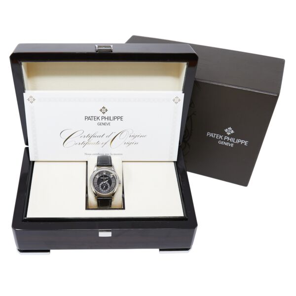 Patek Philippe Pre-Owned Complications Annual Calendar Black Dial on Leather Strap [BOX, PAPERS] 40mm