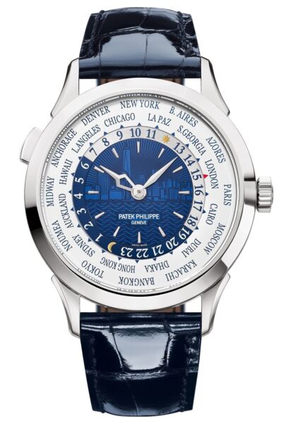 Complications World Time NY Limited Edition White Gold Blue Dial on Strap 38.5mm NEW