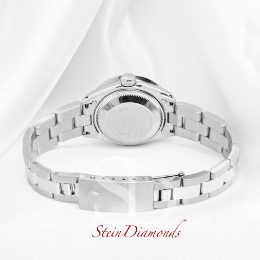 Rolex Lady Steel Datejust Custom Diamond Bezel and Custom Copper Diamond Dial on Oyster Band 26mm