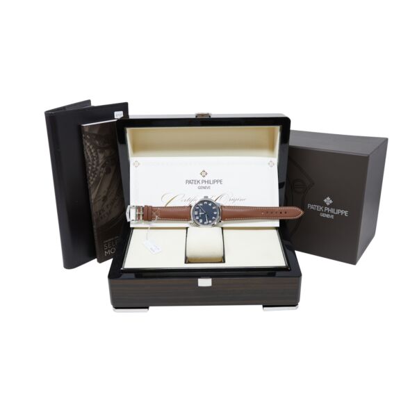 Patek Philippe Tiffany and Co Calatrava Stainless Steel Blue Dial Leather Strap [COMPLETE SET] 42mm