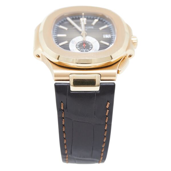 Patek Philippe Pre-Owned Nautilus Rose Gold Brown Dial on Leather Strap [COMPLETE SET 2021] 40.5mm