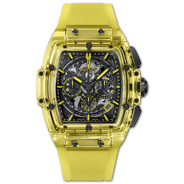 Spirit of Big Bang Yellow Sapphire Limited Edition Skeleton Dial on Rubber Strap 42mm Complete Set