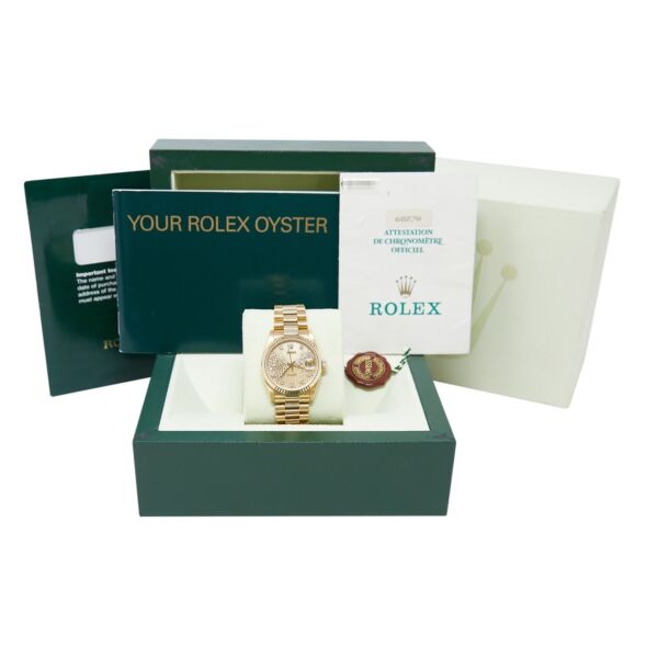 Rolex Pre-Owned Datejust 31 Yellow Gold Champagne Jubilee Dial on Presidential Bracelet [COMPLETE SET]