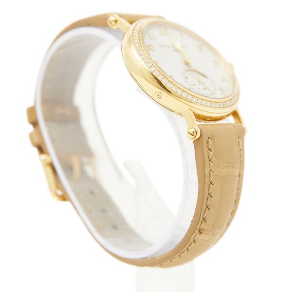 Pre Owned Ladies Complications Moon Phase Yellow Gold Diamond Bezel Silver/Cream Dial on Strap