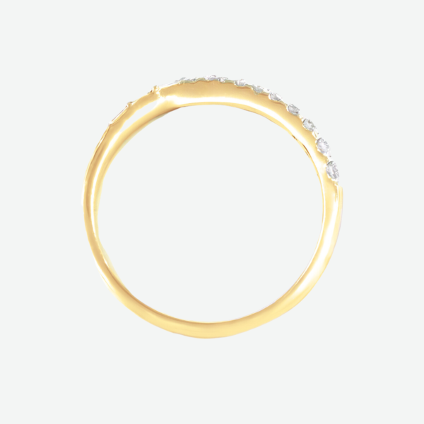 14k Gold Wrap Ring with Baguette and Round Diamonds
