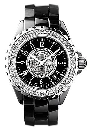 J12 Black Ceramic Diamond Bezel and Dial Unisex Watch