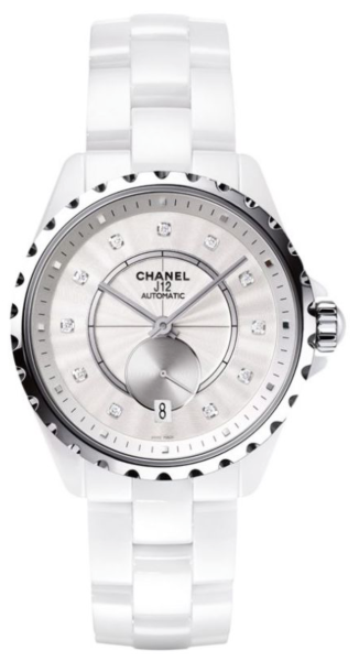 J12-365 White Opaline Diamond Dial Ceramic Ladies Watch