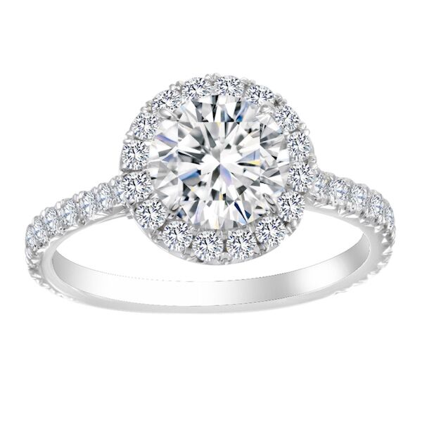 Halo Round Cut Diamond Engagement Ring The Multiple (0.83 ct. tw.)