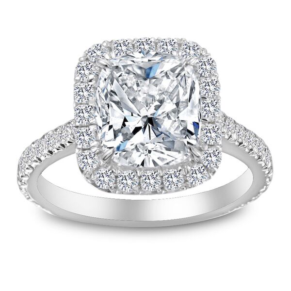 Halo Cushion Cut Diamond Engagement Ring The Multiple II (0.94 ct. tw.)
