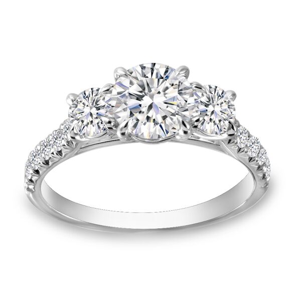 3-Stone Round Cut Diamond Engagement Ring Natural (0.3 ct. tw.)
