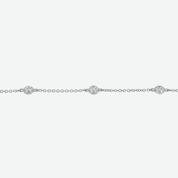Bracelet Accented with Diamond Clusters in 14K Gold (0.35 cttw.)