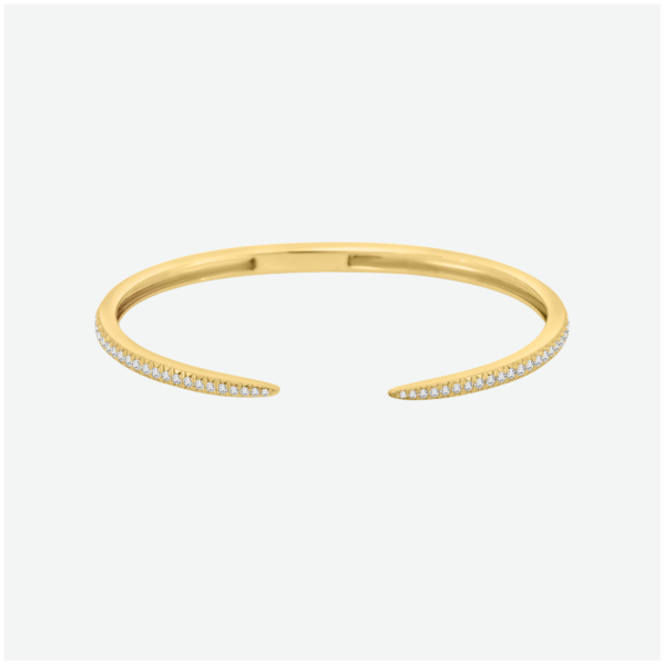 Pointed Diamond Cuff Bangle In 18k Gold (0.80 cttw.)