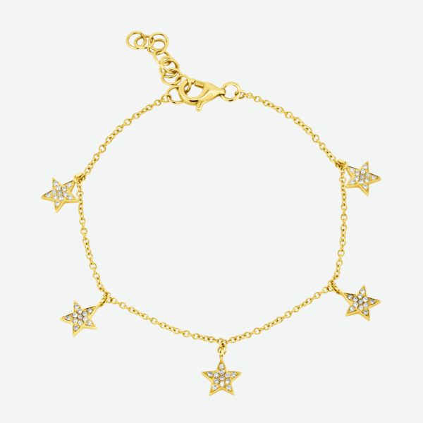 Diamond Stars Bracelet in 14K Gold (0.13 cttw.) 