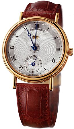 Classique Perpetual Calendar Silver Dial 18kt Yellow Gold Brown Leather Men's Watch