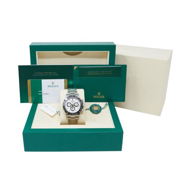Rolex Pre-Owned Daytona Stainless Steel White Panda Dial on Oyster [COMPLETE SET] 40mm