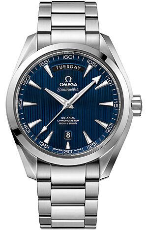 Aqua Terra Blue Dial Stainless Steel Men's Watch