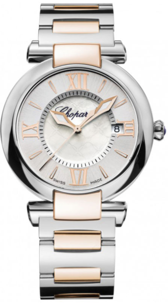Imperiale Silver Dial 18k Rose Gold and Steel Ladies Watch