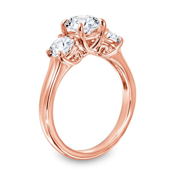 Solitaire 3-Stone 4-Prong Diamond Engagement Ring In Rose Gold (1 ct. tw.) 