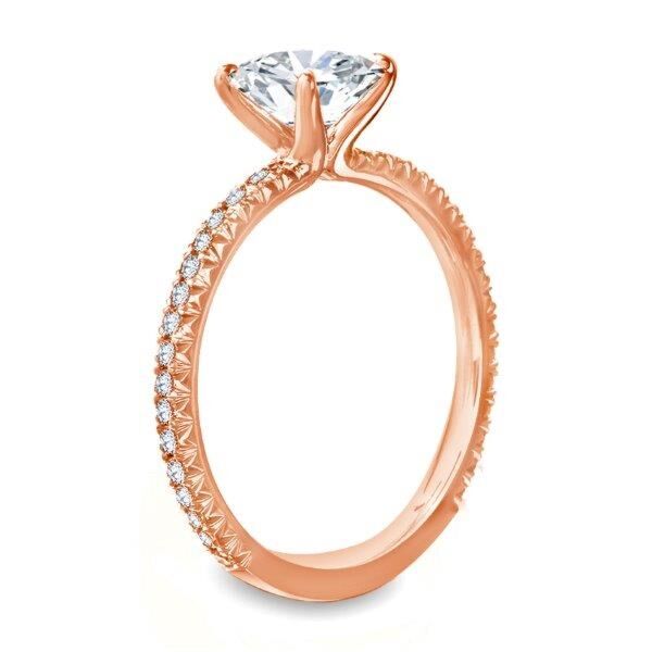 Pave Oval Cut Diamond Engagement Ring In Rose Gold The Go To (0.22 ct. tw.)