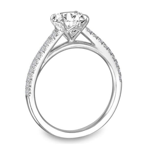 Pave Round Cut Diamond Engagement Ring Natural II (0.25 ct. tw.)