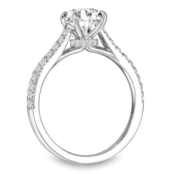 Pave Round Cut Diamond Engagement Ring Tied Down (0.28 ct. tw.)