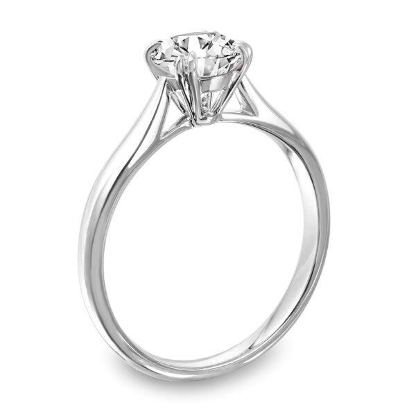 0.18-Carat Round Diamond  set in Solitaire Double Prong