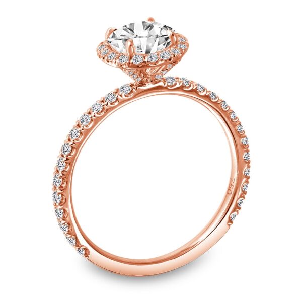 Halo Round Cut Diamond Engagement Ring In Rose Gold The Tipping Point with Halo (0.58 ct. tw.)