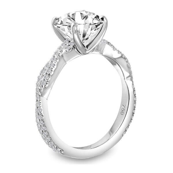 Pave Round Cut Diamond Engagement Ring Intertwined (0.29 ct. tw.)