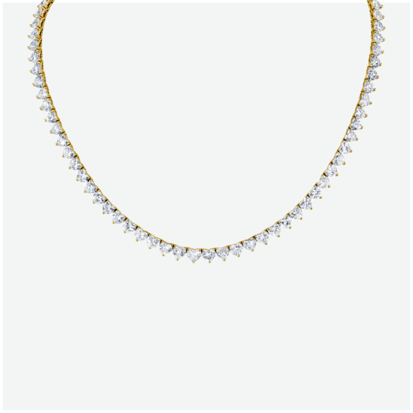 Graduated Heart Shaped Diamond Tennis Necklace (27 cttw.)