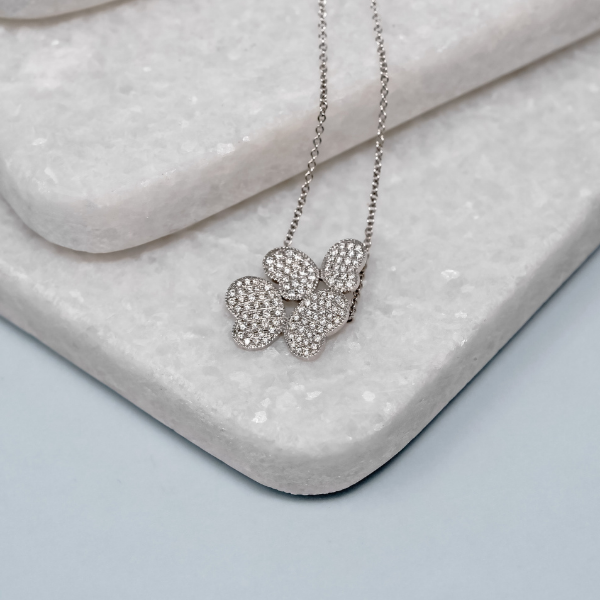Pave Butterfly Diamond Necklace