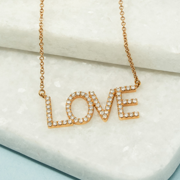 'Love' Diamond Necklace (0.47 cttw.) 