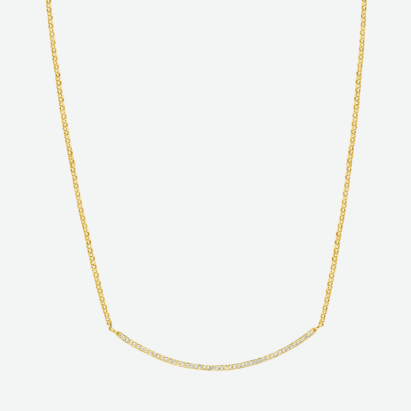 Diamond Bar Necklace in 18K Gold