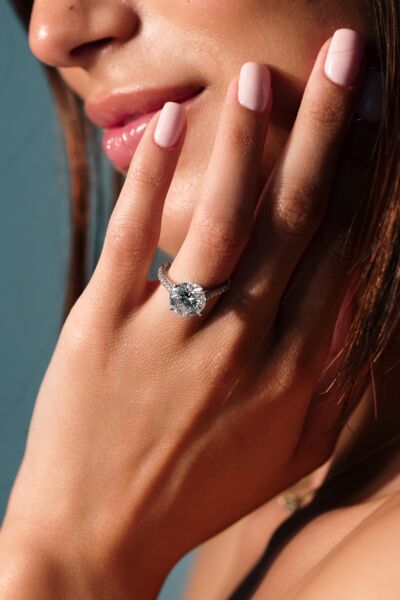 Engagement Ring 2.03ct Round Diamond K I1 set in Platinum 