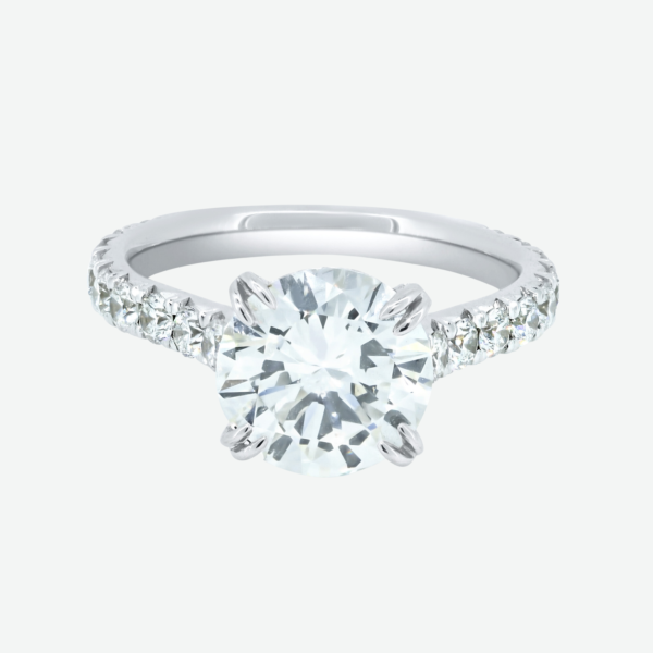 Engagement Ring 2.51ct Round Diamond VVS1 GIA set in White Gold