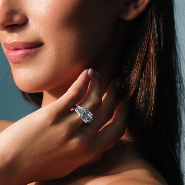 Engagement Ring 5.01ct Asscher Diamond VS1 GIA set in Platinum