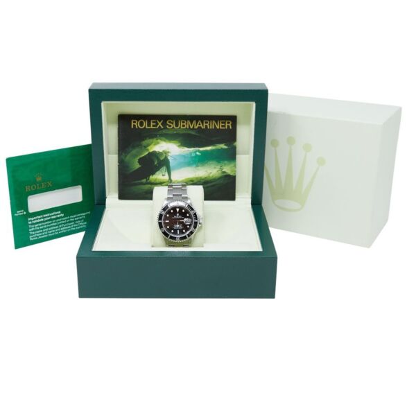 Rolex Pre Owned Submariner Stainless Steel Black Dial Oyster Bracelet 40mm Complete with Box and Card 2004