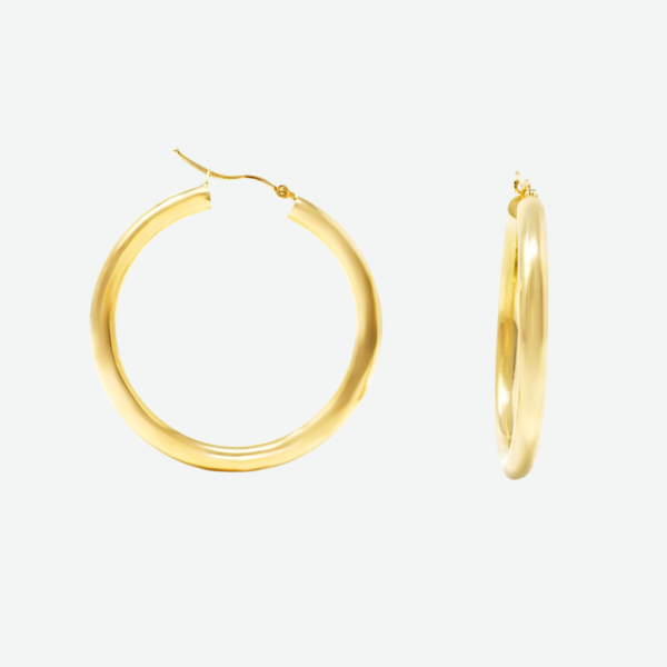 1 1/2 inch 14K Gold Hoop Earrings (4.1 grams)