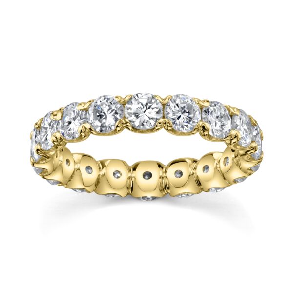 Round Cut Diamond Eternity Band In Yellow Gold (2.76 ct. tw.) 
