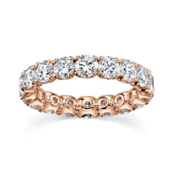 Round Cut Diamond Eternity Band In Rose Gold (3.65 ct. tw.)