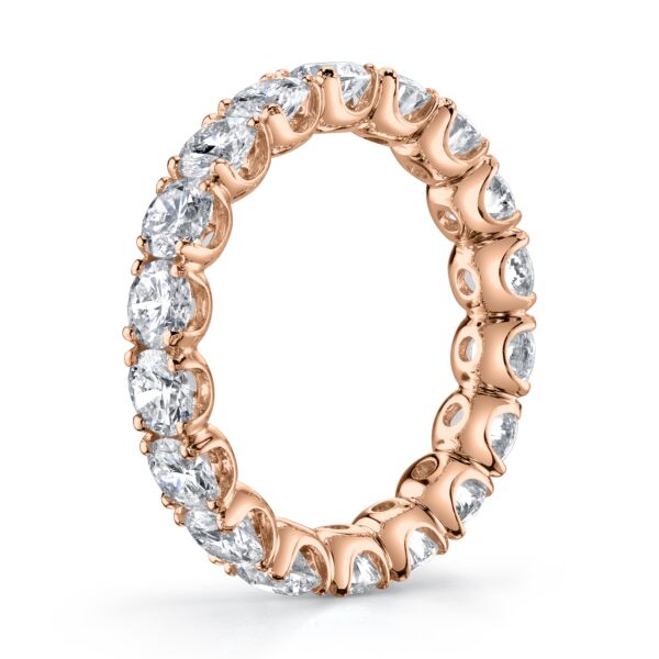 Round Cut Diamond Eternity Band In Rose Gold (3.65 ct. tw.)