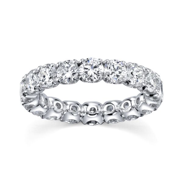 Round Cut Diamond Eternity Band In White Gold (3.65 ct. tw.)