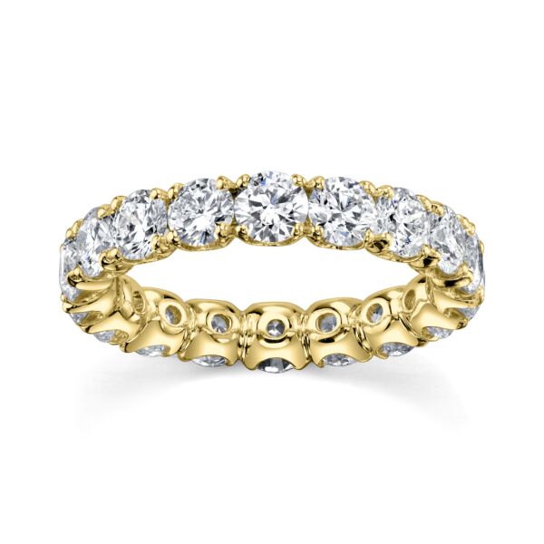 Round Cut Diamond Eternity Band In Yellow Gold (3.65 ct. tw.)