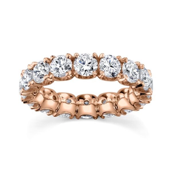 Round Cut Diamond Eternity Band In Rose Gold (4.08 ct. tw.)