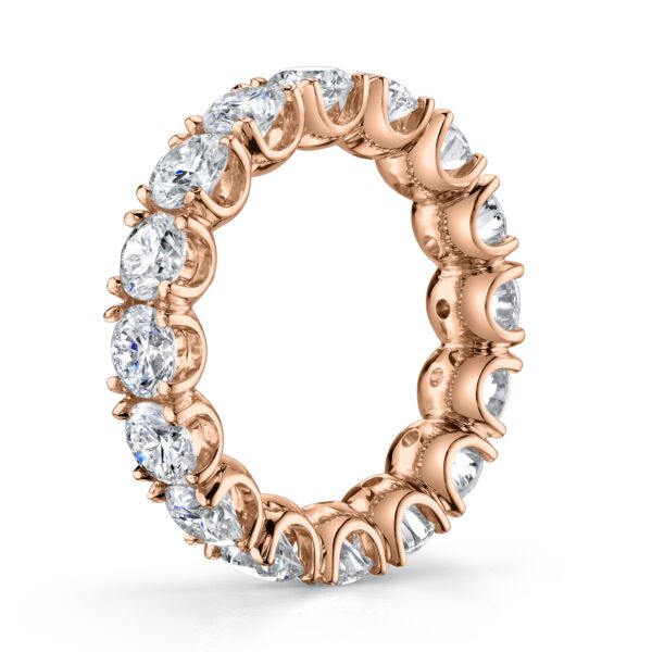 Round Cut Diamond Eternity Band In Rose Gold (4.08 ct. tw.)