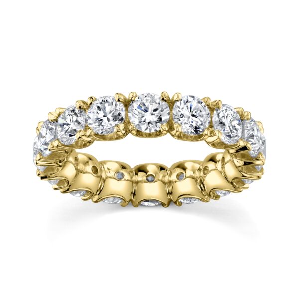 Round Cut Diamond Eternity Band In Yellow Gold (4.08 ct. tw.)
