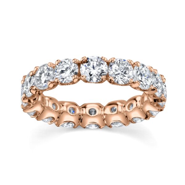 Round Cut Diamond Eternity Band In Rose Gold (4.64 ct. tw.)