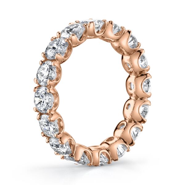 Round Cut Diamond Eternity Band In Rose Gold (4.64 ct. tw.)