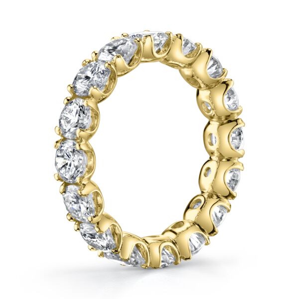 Round Cut Diamond Eternity Band In Yellow Gold (4.64 ct. tw.)